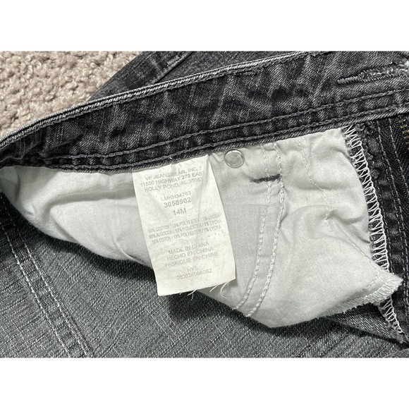 Lee Mid Rise Bootcut Lower On The Waist Denim Jeans Women's 14 Black Embellished - Picture 4 of 7